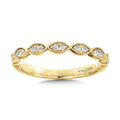Scalloped Milgrain Diamond Wedding Band — R1127BY-SR