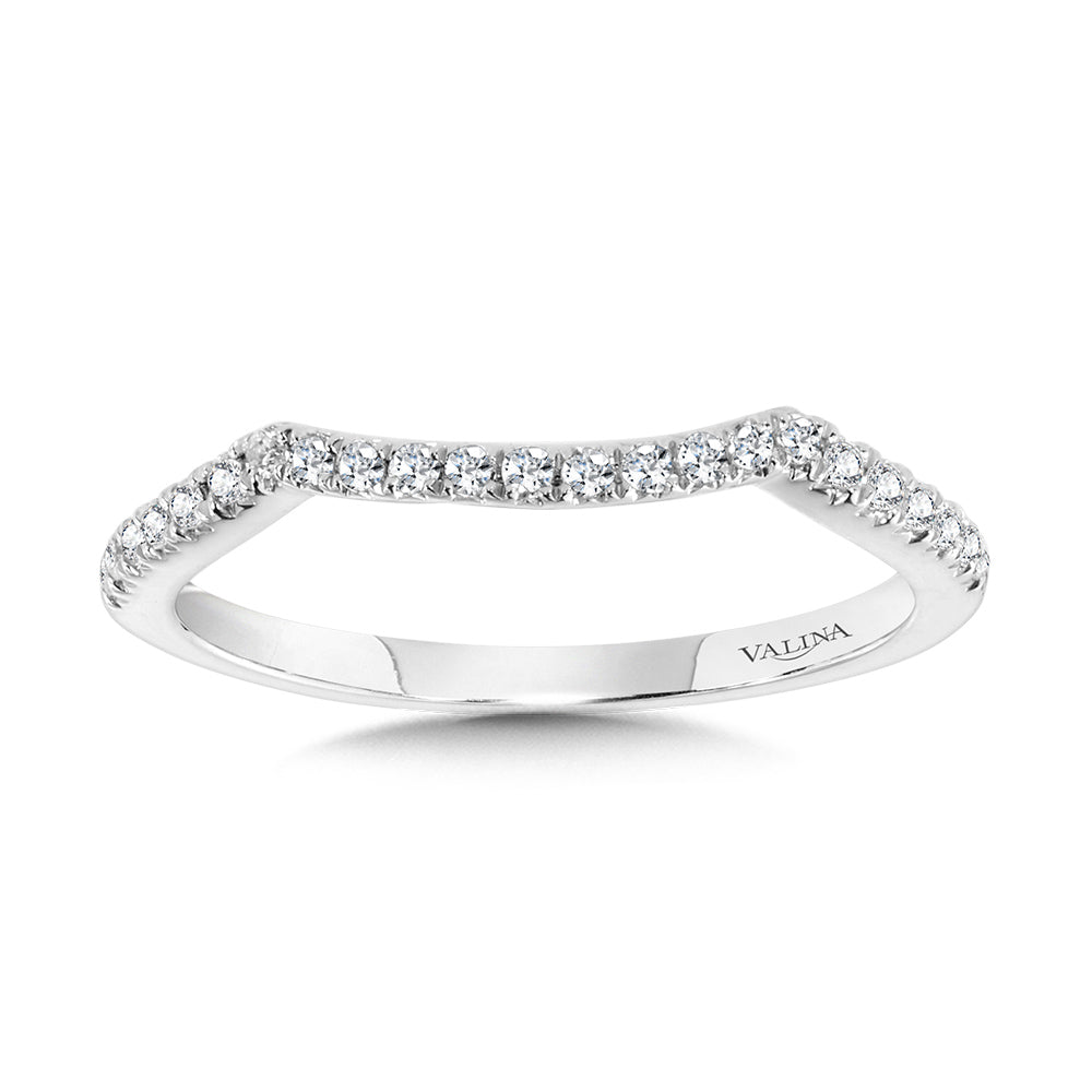 Curved Diamond Wedding Band — R1130BW-SR