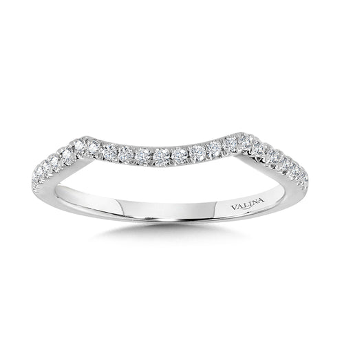 Curved Diamond Wedding Band — R1131BW-SR