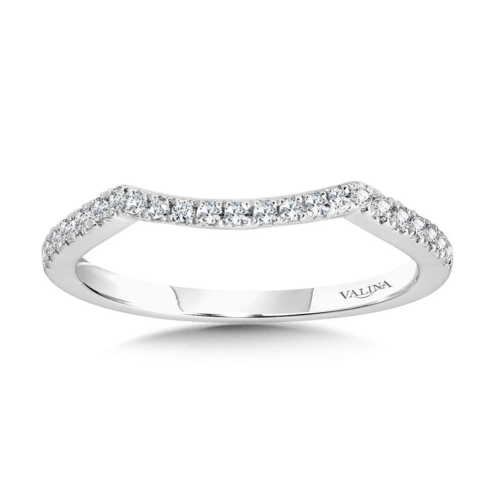 Curved Diamond Wedding Band — R1132BW-SR