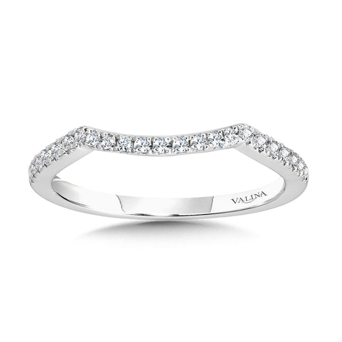 Curved Diamond Wedding Band — R1132BW-SR