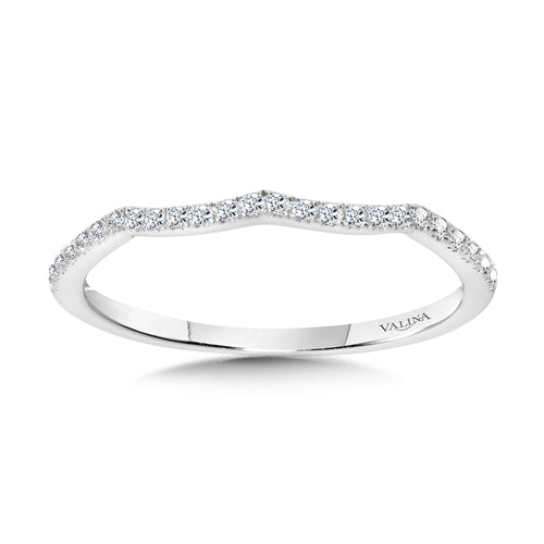 Curved Diamond Wedding Band — R1135BW-SR