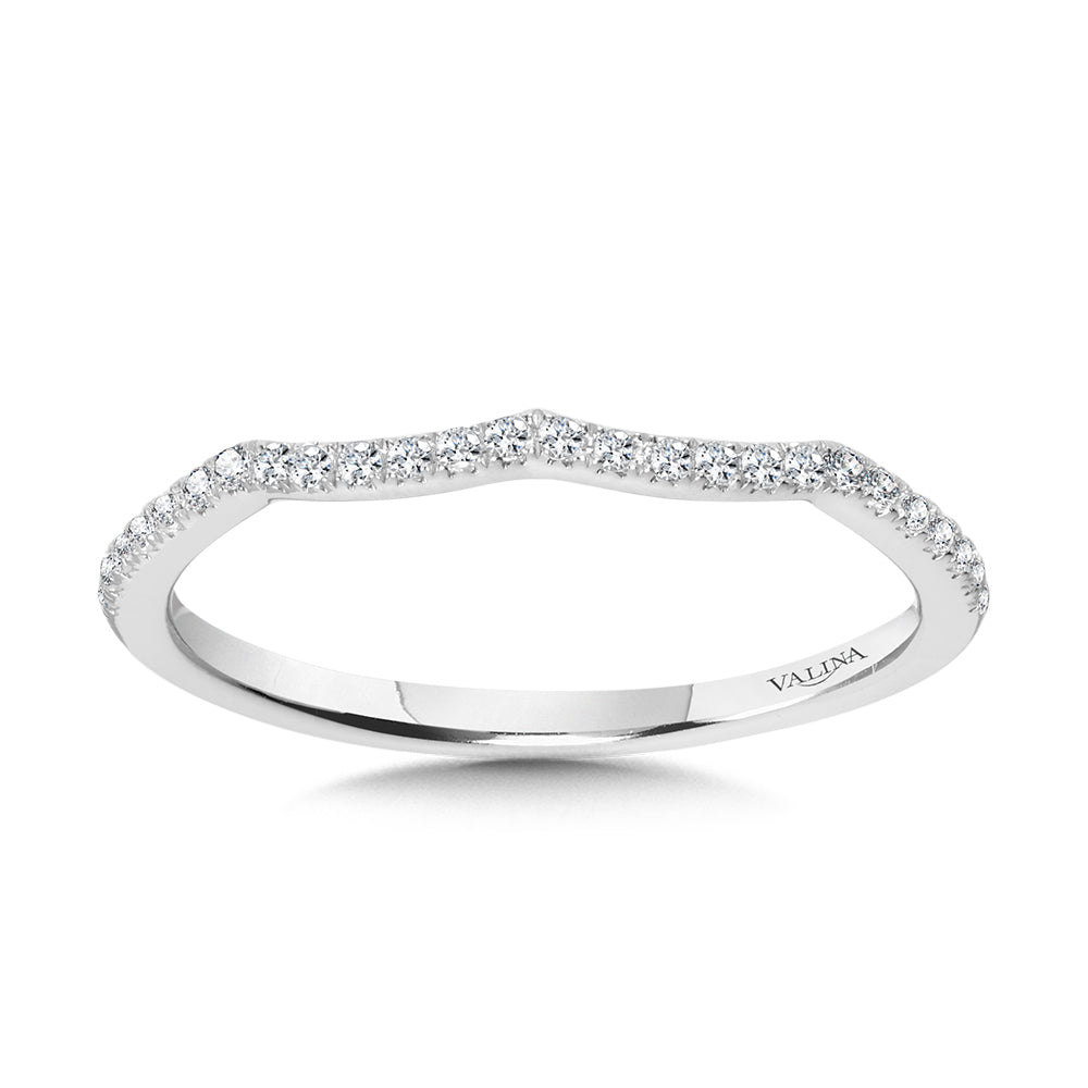 Curved Diamond Wedding Band — R1136BW-SR