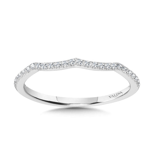 Curved Diamond Wedding Band — R1136BW-SR