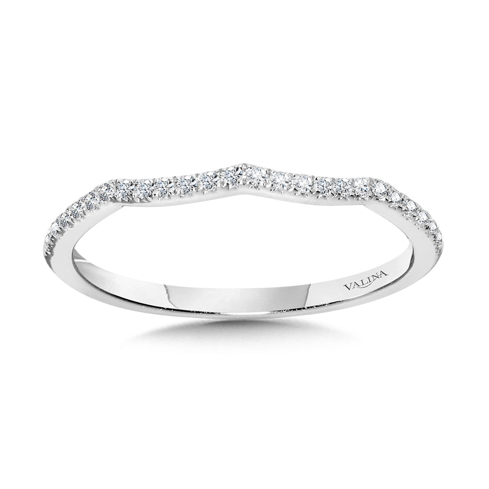 Curved Diamond Wedding Band — R1137BW-SR