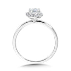 Classic Straight Halo Engagement Ring — R1138W-SR