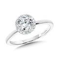 Classic Straight Halo Engagement Ring — R1139W-SR