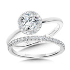 Classic Straight Halo Engagement Ring — R1139W-SR