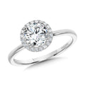 Classic Straight Halo Engagement Ring — R1140W-SR