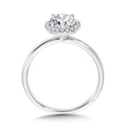 Classic Straight Halo Engagement Ring — R1140W-SR