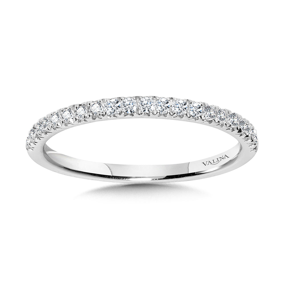 Straight Diamond Wedding Band — R1142BW-SR