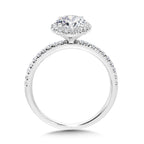 Classic Straight Halo Engagement Ring — R1148W-SR