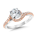 Bypass Spiral Dual-Tone Engagement Ring — R1154WP-SR