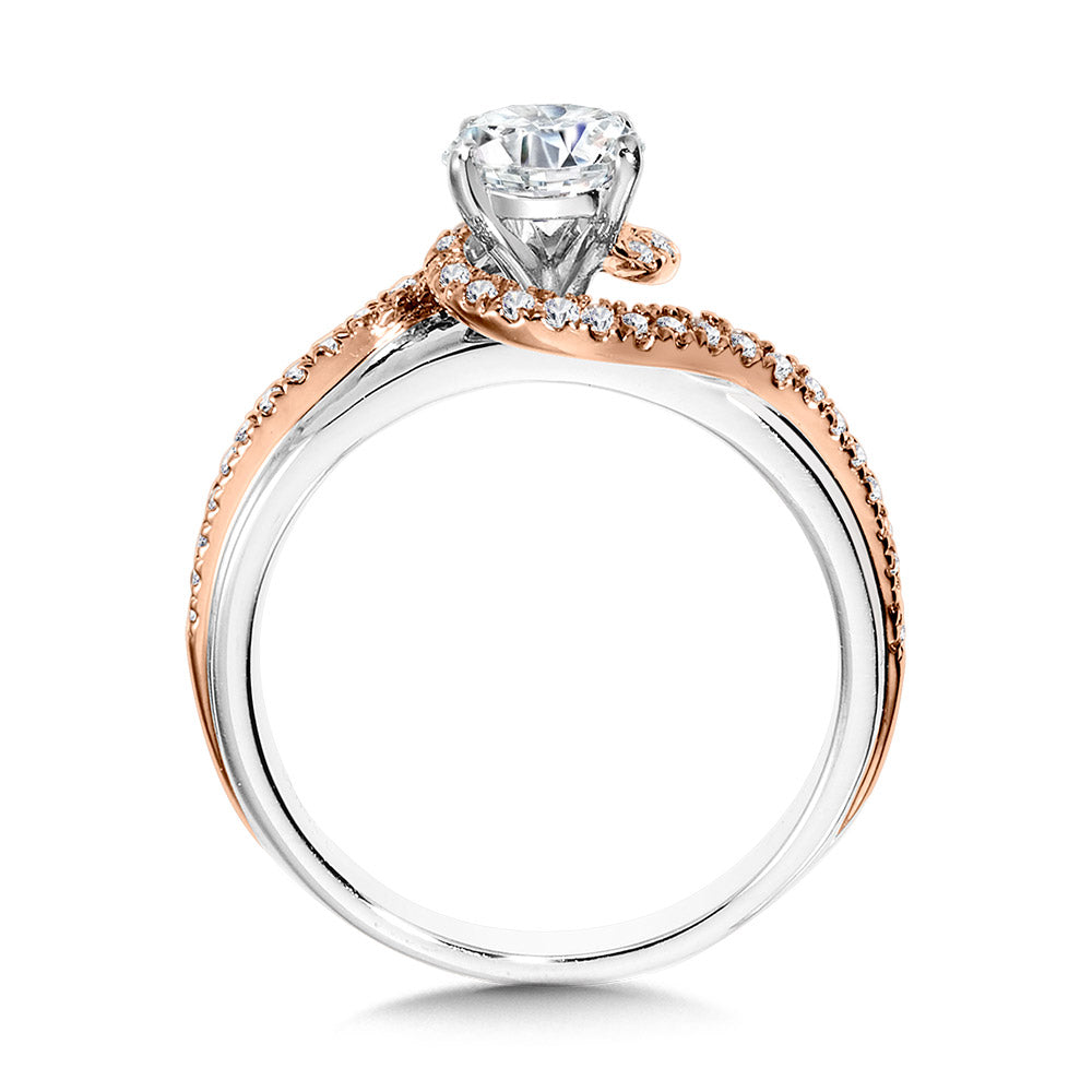 Bypass Spiral Dual-Tone Engagement Ring — R1154WP-SR