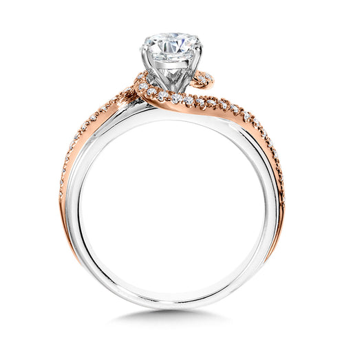 Bypass Spiral Dual-Tone Engagement Ring — R1154WP-SR