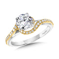 Bypass Spiral Two-Tone Engagement Ring — R1154WY-SR