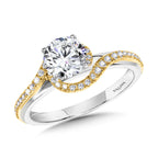 Bypass Spiral Two-Tone Engagement Ring — R1154WY-SR