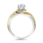 Bypass Spiral Two-Tone Engagement Ring — R1154WY-SR