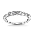 Vintage Milgrain & Filigree Accented Diamond Wedding Band — R1156BW