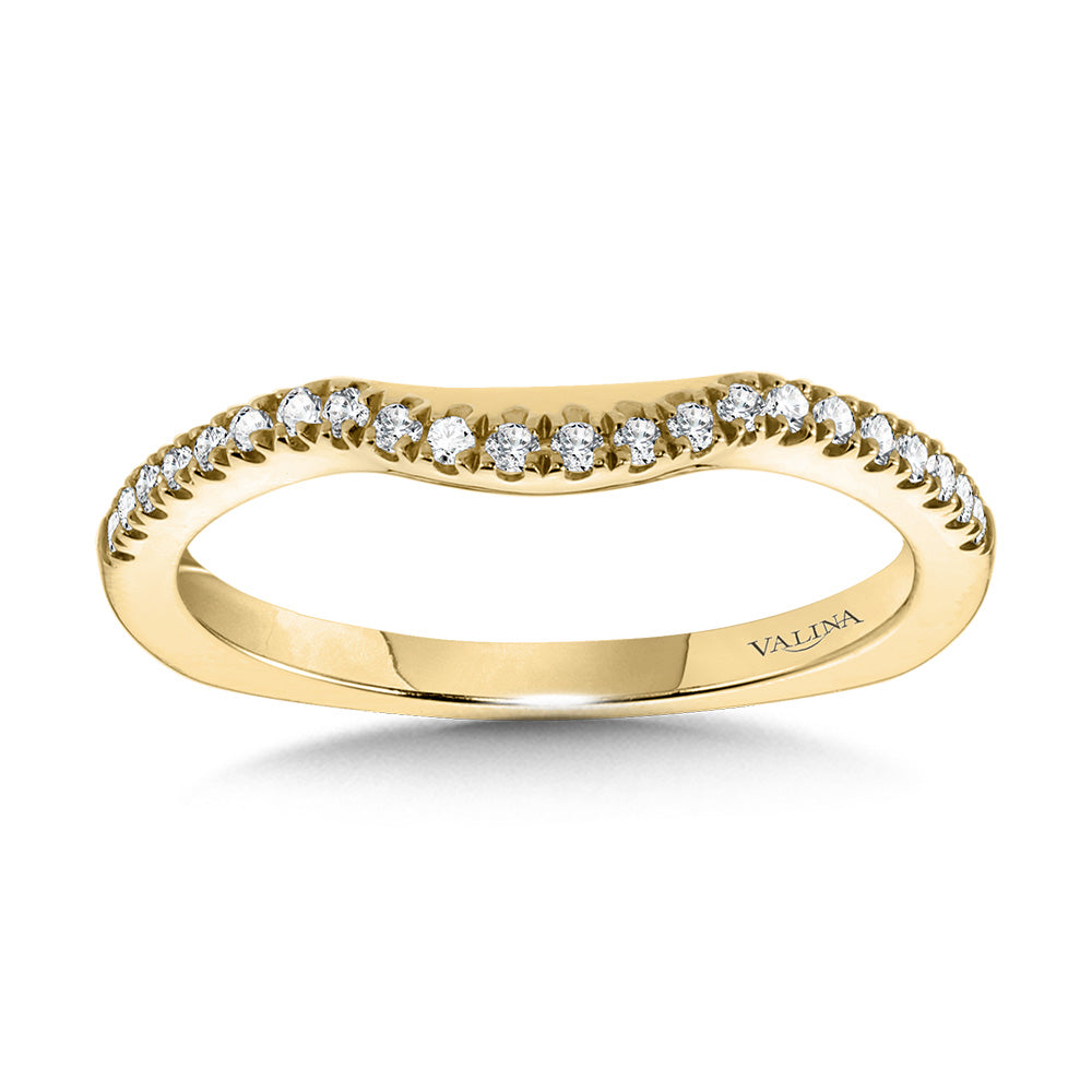 Curved Diamond Wedding Band — R1160BY