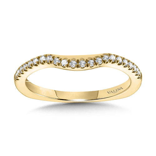 Curved Diamond Wedding Band — R1160BY