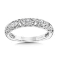 Vintage Milgrain & Filigree Accented Diamond Wedding Band — R1163BW