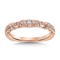 Vintage Milgrain & Filigree Accented Diamond Wedding Band — R1165BP
