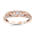 Vintage Milgrain & Filigree Accented Diamond Wedding Band — R1170BP