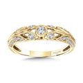 Vintage Milgrain & Filigree Accented Diamond Wedding Band — R1170BY