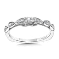 Vintage Milgrain & Filigree Accented Diamond Wedding Band — R1171BW