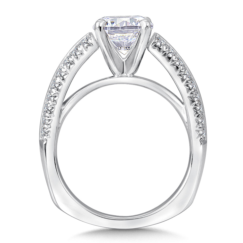 Split Shank Diamond Engagement Ring — R141W