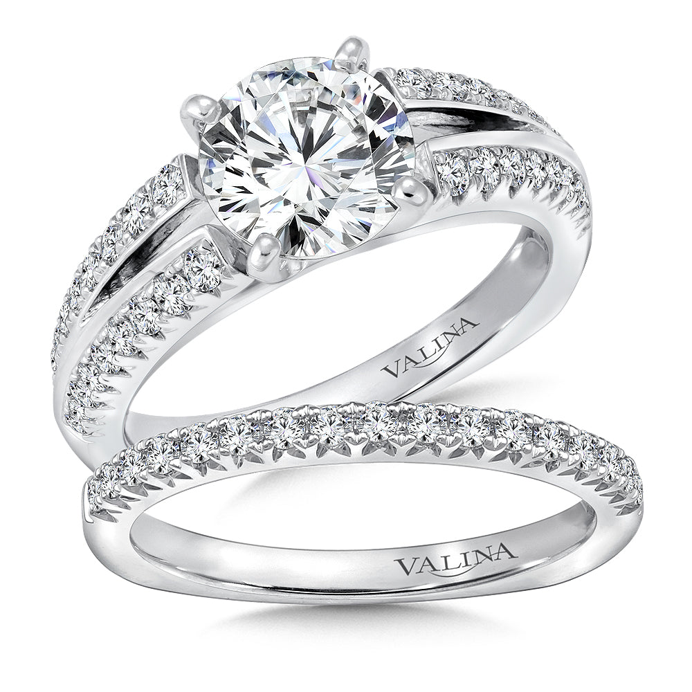 Split Shank Diamond Engagement Ring — R141W