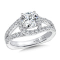 Diamond Split Shank Style Engagement Ring — R142W
