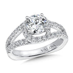 Diamond Split Shank Style Engagement Ring — R142W