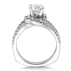 Diamond Split Shank Style Engagement Ring — R142W