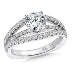 Split Shank Diamond Engagement Ring — R144W