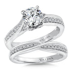 Spiral Style Diamond Engagement Ring — R148W