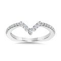 Chevron-Shaped Diamond Wedding Band — R2204BW