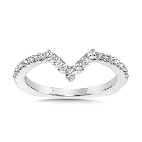Chevron-Shaped Diamond Wedding Band — R2204BW