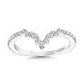 Chevron-Shaped Tapered Diamond Wedding Band — R2208BW