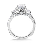 Princess-Cut Three-Stone Diamond Engagement Ring — R2218W