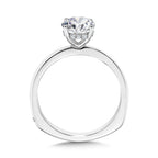WG Solitaire Hidden Halo Diamond Engagement Ring — R2238W