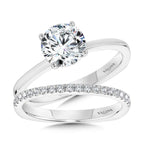 WG Solitaire Hidden Halo Diamond Engagement Ring — R2238W