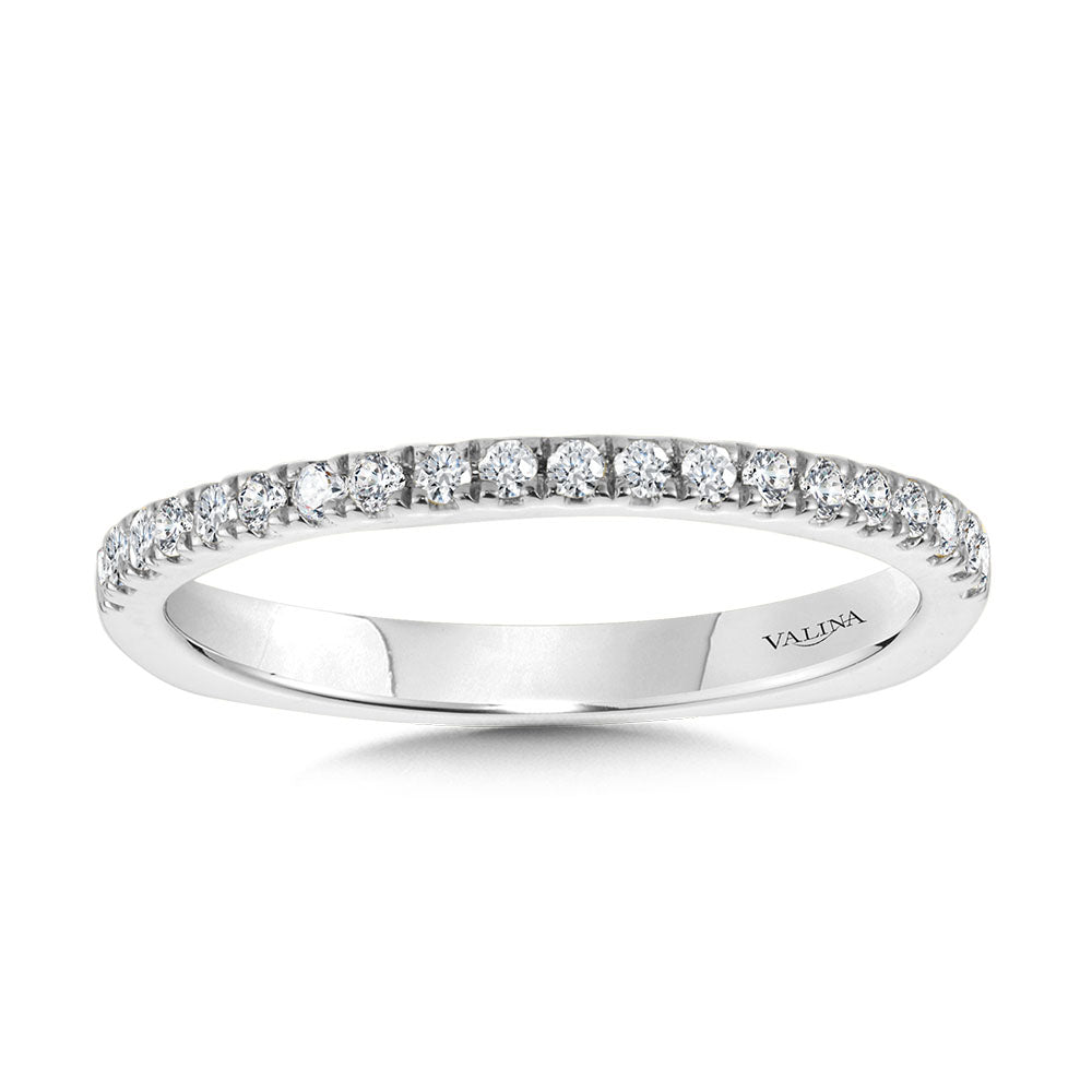 WG Straight Diamond Wedding Band — R2239BW