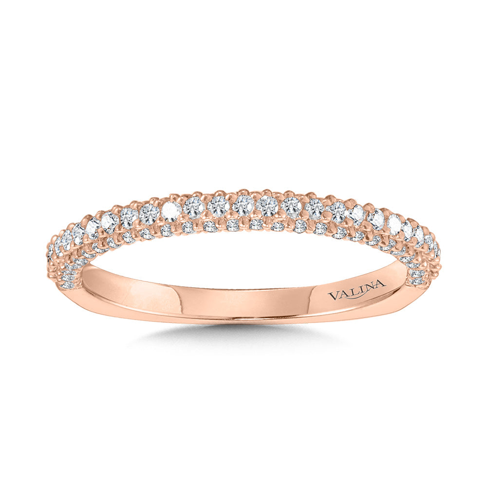 Three-Row Diamond Wedding Band — R2241BP