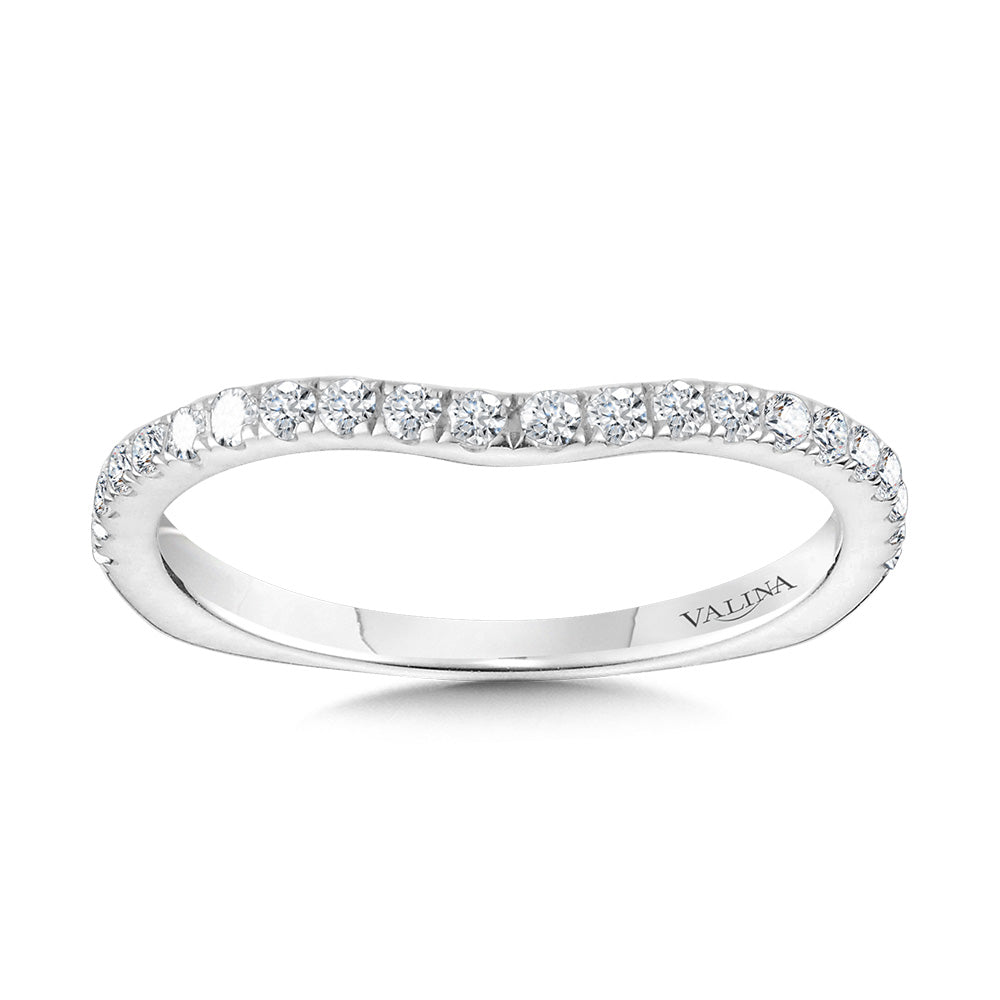 Curved Diamond Wedding Band — R2242BW