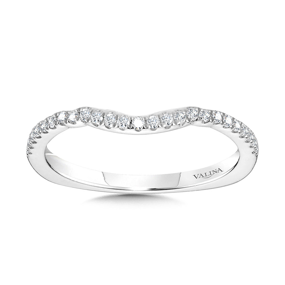 Curved Diamond Wedding Band — R2243BW