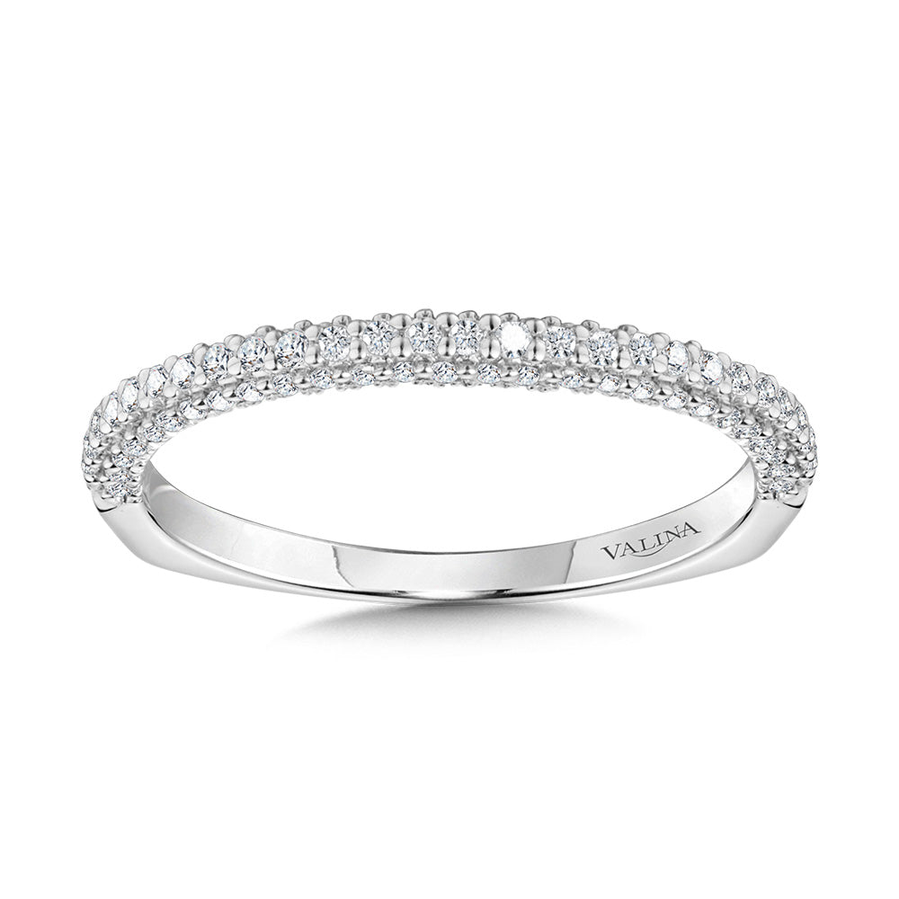 Three-Row Diamond Wedding Band — R2244BW