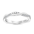 Crisscross Diamond Wedding Band — R2248BW