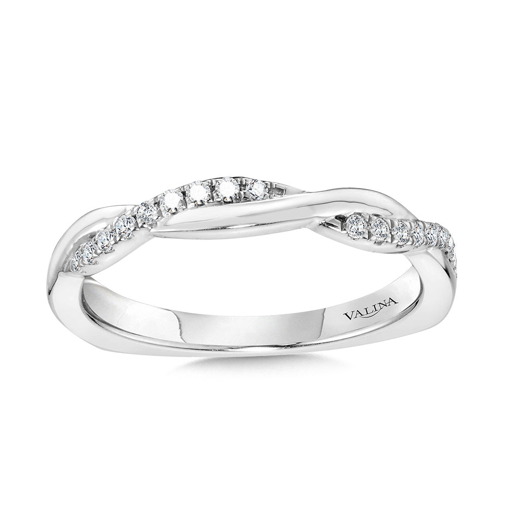 Crisscross Diamond Wedding Band — R2248BW